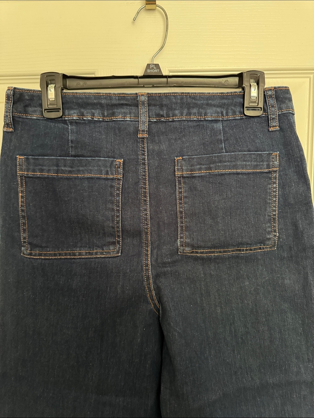 NWT Time and Tru Dark Blue Button-Front Wide Leg Cropped Jeans - Picture 8 of 9